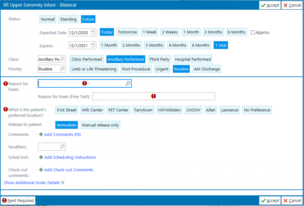 EPIC Diagnostic Radiology Order Guide Columbia Department of Radiology