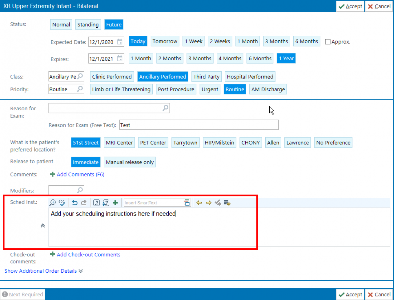 EPIC OrdersOnly Radiology Order Guide Department of Radiology