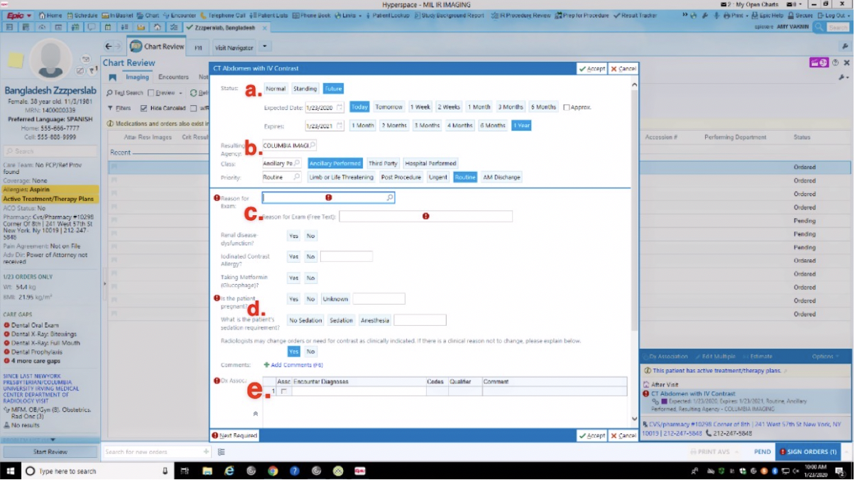 EPIC Diagnostic Radiology Order Guide Department of Radiology