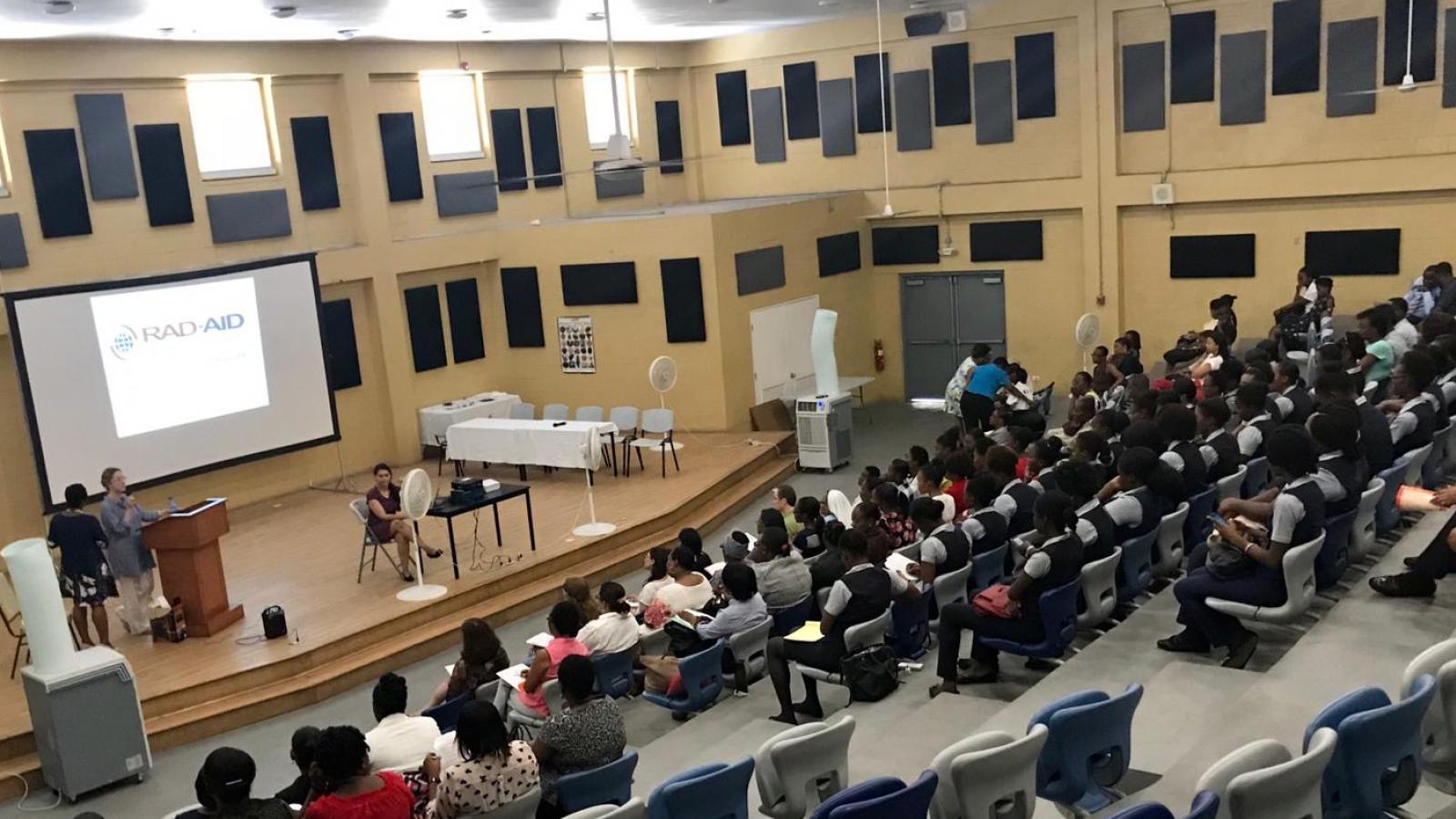 Breast cancer screening conference in Mirebalais, Haiti