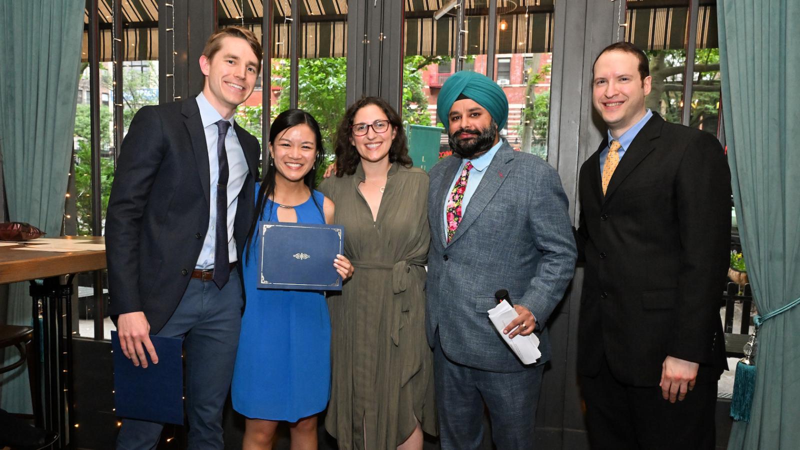 Group of five physicians