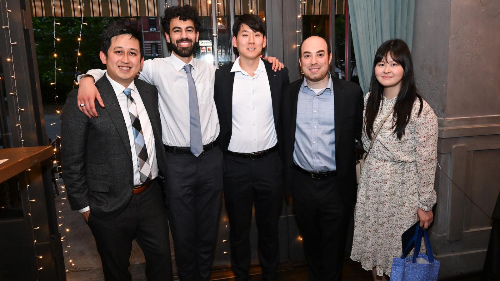 Group of five physicians