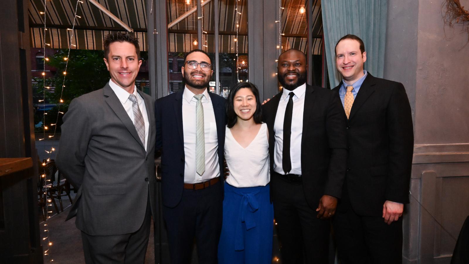 Group of five physicians