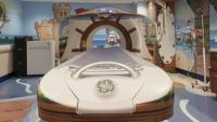 Children's MRI room decorated like a pirate ship.